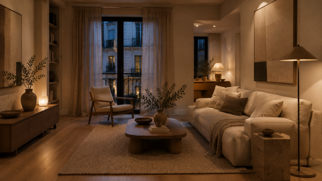 Warm minimalist sanctuary ideas for small apartment rooms