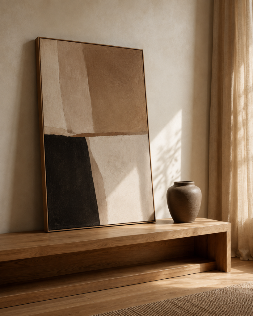 Small apartment decorating ideas with warm minimalist interior design