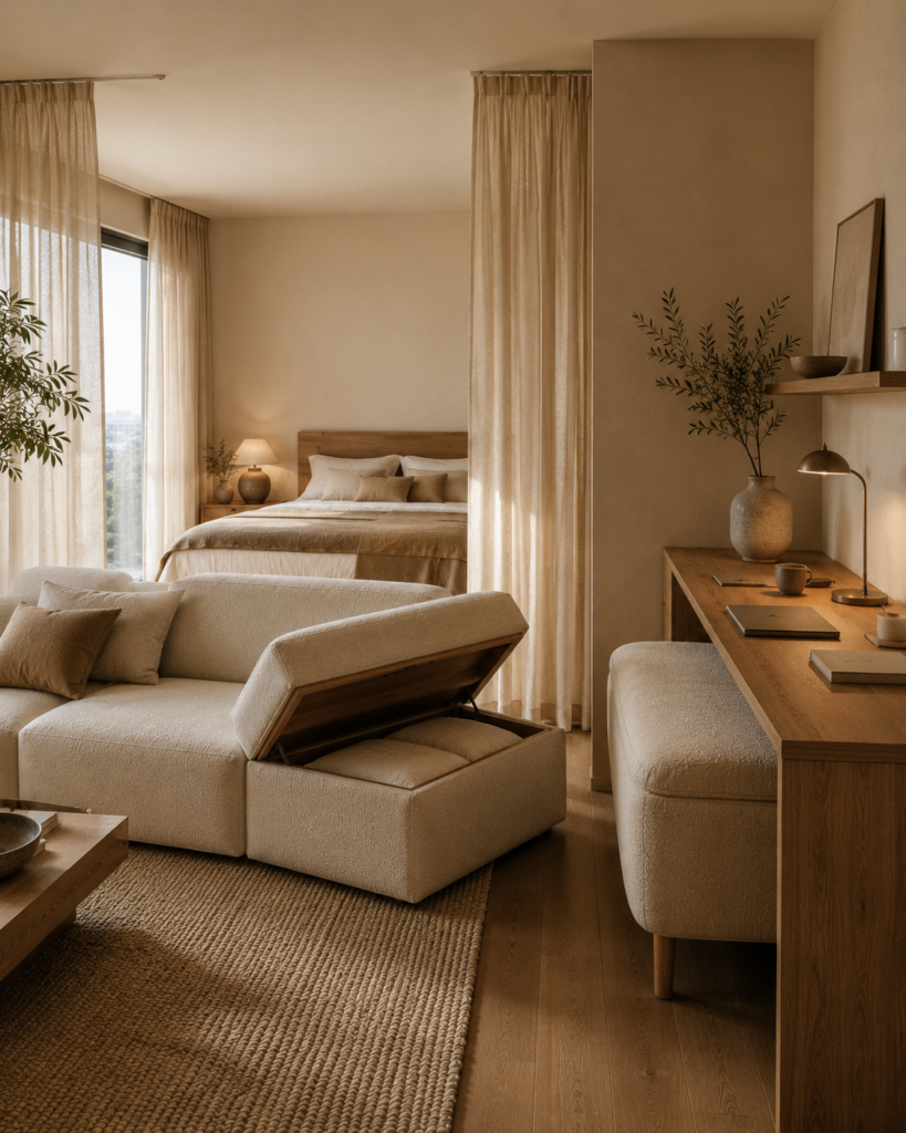 Multifunctional furniture ideas for a small studio apartment
